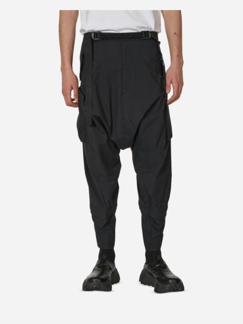 Encapsulated Nylon Articulated Cargo Trousers Black