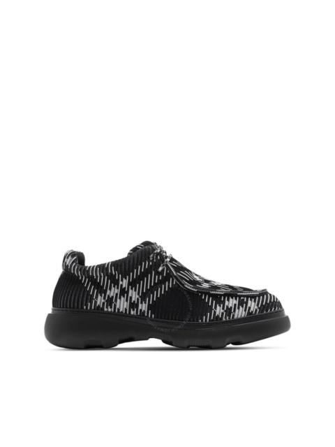 Burberry Creeper Checked Embossed Logo Derby Shoes