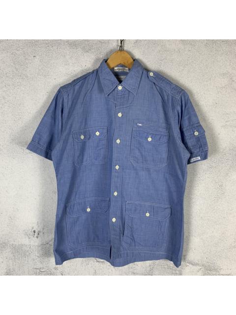 Other Designers Christian Dior Monsieur - Vintage Christian Dior Chambray Shirt Multi Pocket
