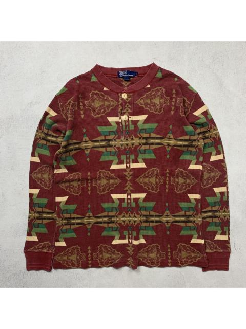 Other Designers Vintage Polo Ralph Lauren Navajo Longsleeve Waffle