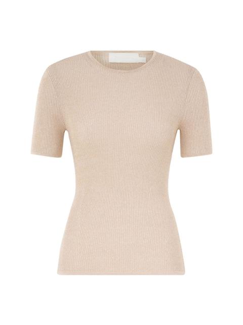 Zimmermann Halliday Rib T-Shirt Cream