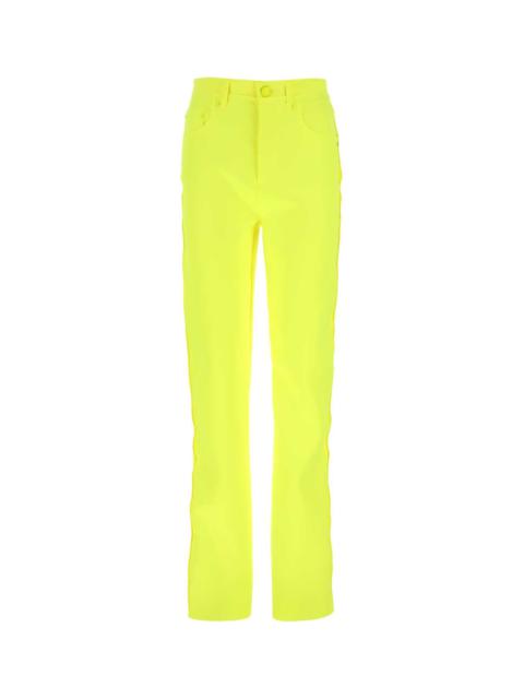 Sportmax Sportmax Women Fluo Yellow Satin Egemone Pant