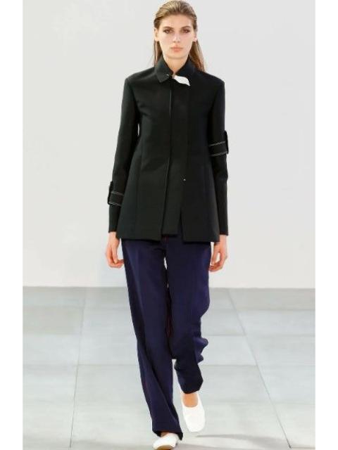 CELINE Celine Phoebe Philo Laine Contrast Stitch High waist Pants