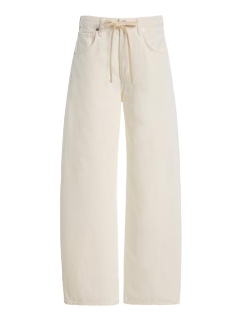 Citizens of Humanity Brynn Drawstring Denim Trousers white