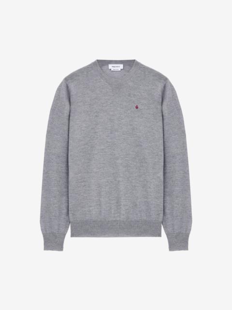 Alexander McQueen Merino Wool Inverted Skull Jumper