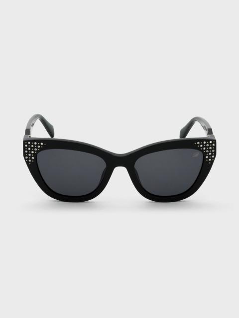 Blumarine ACETATE SUNGLASSES WITH FEMININE-SHAPED FRONT