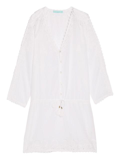 MELISSA ODABASH Tamara broderie anglaise-trimmed broadcloth coverup