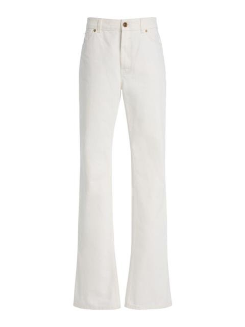 Balmain Straight-Leg Denim Jeans white
