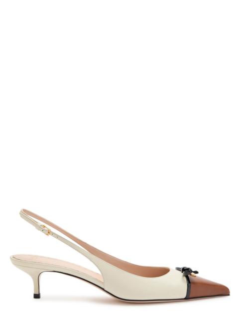 Valentino Valentino Bepointy 45 Leather Slingback Pumps