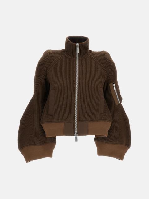 sacai Sacai Women Wool Knit Blouson