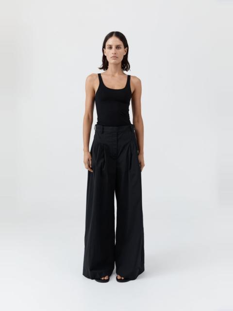 ST. AGNI Soft Jersey Slim Scoop Tank - Jet Black