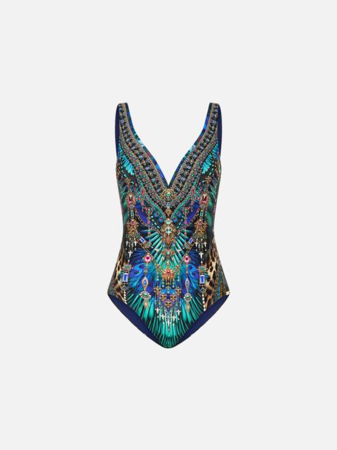 CAMILLA V WIRE ONE PIECE WITH SCOOP BACK