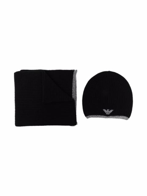 EMPORIO ARMANI Scarf and beanie set