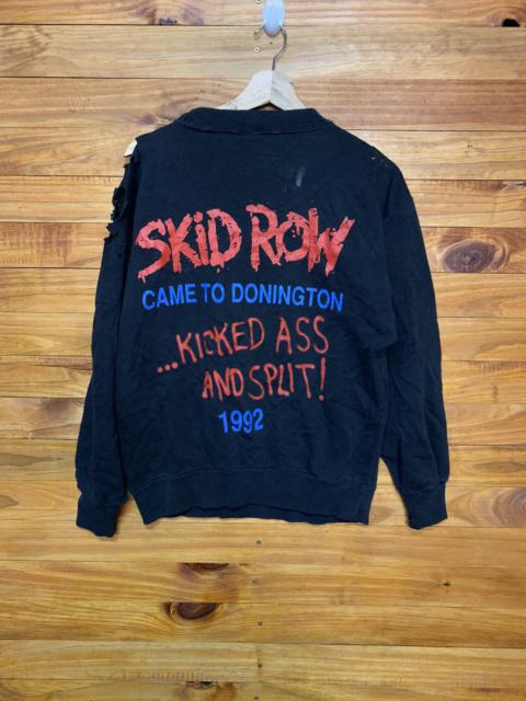 Other Designers Band Tees - Vintage 1991 Skid Row Distressed Sweatshirts Made In USA