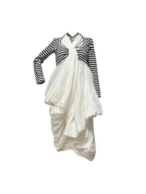 JUNYA WATANABE Spring Summer 2011 Striped Asymmetric Dress
