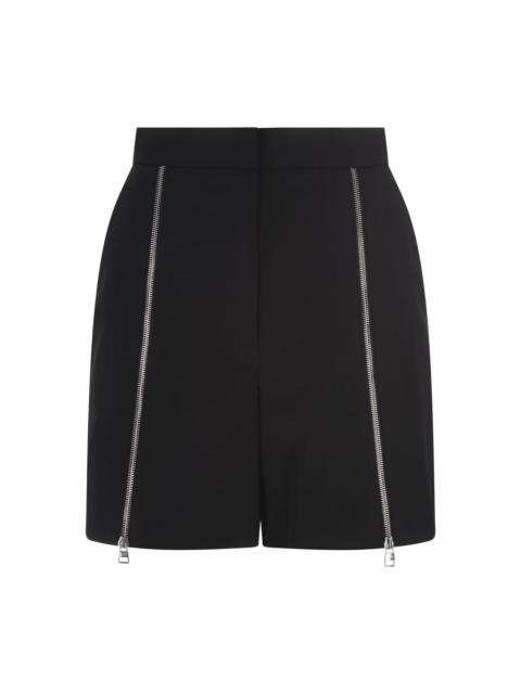 Alexander McQueen Wool Shorts With Front Zips