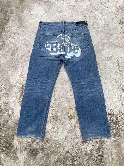 A BATHING APE® Bape by bathing ape jeans big logo back