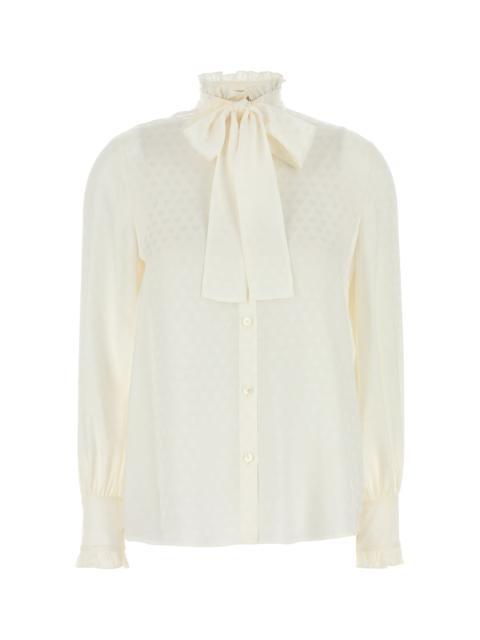 Valentino Garavani Women White Silk Shirt
