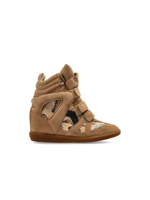 Isabel Marant ISABEL MARANT Bekett Camel Sahara Wedge Sneakers New & Authe