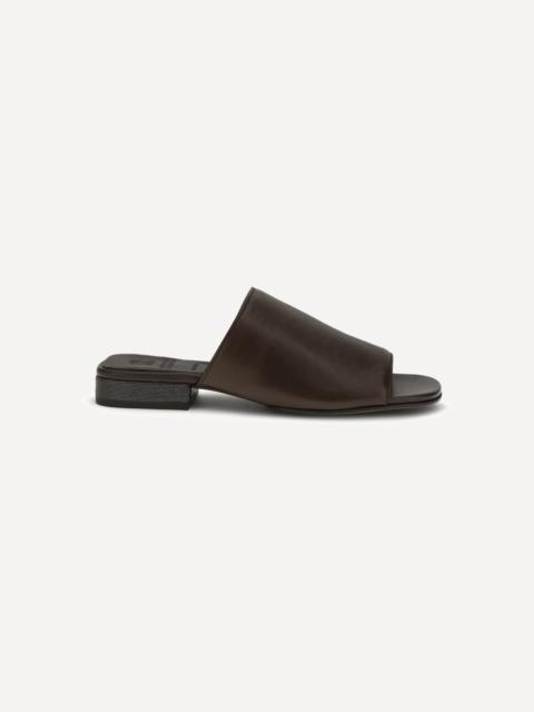 Brunello Cucinelli Riding calfskin Sandals with monili
