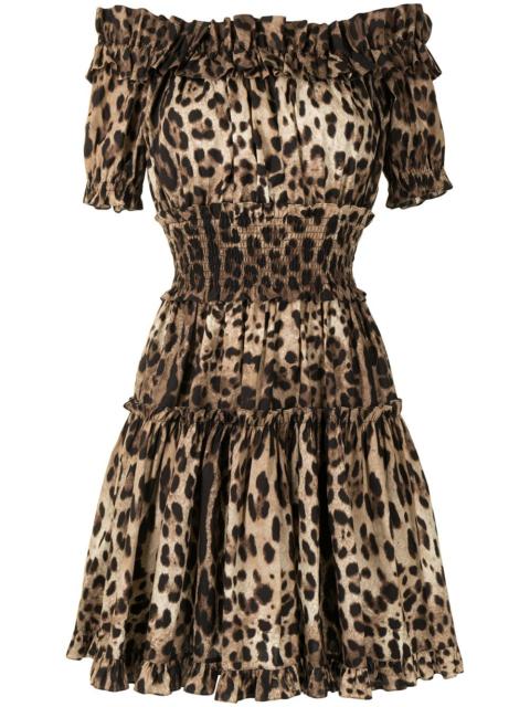 Dolce & Gabbana Dolce & Gabbana Women Leopard Print Short Dress