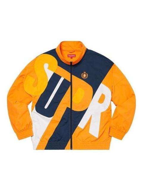 Supreme Big Letter Track Jacket 'Yellow White Navy' SUP-SS20-563