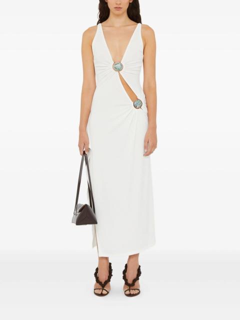 CHRISTOPHER ESBER stone cascade tank midi dress