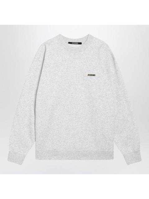 JACQUEMUS Jacquemus Light Grey Sweatshirt With Gros Grain Logo Men