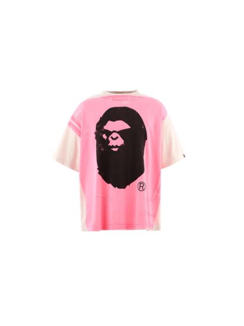 SAINT M×××××× HANDPRINT BAPE SHORT SLEEVE TEE (WHITE/PINK)