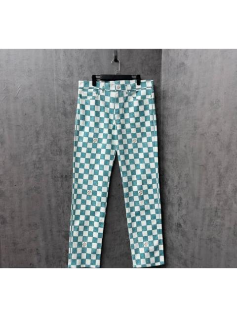 Louis Vuitton Louis Vuitton Damier Pattern All-Over Logo Jeans