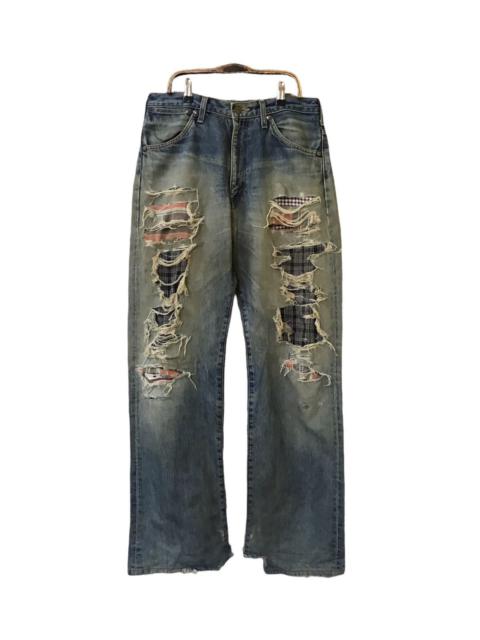 Other Designers Wrangler Patchwork Grunge Distressed Selvedge Jeans