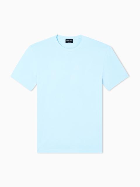 GIORGIO ARMANI ASV CREW-NECK T-SHIRT IN STRETCH VISCOSE JERSEY