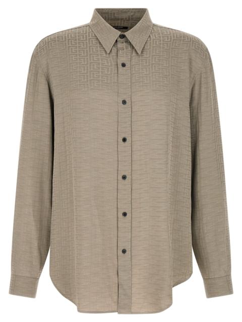 Balmain Balmain Men Jacquard Monogram Shirt