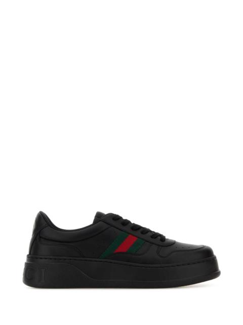 GUCCI Gucci Men Black Leather Sneakers