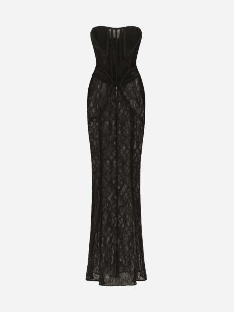 Dolce & Gabbana Long lace corset dress