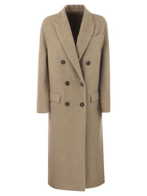 Brunello Cucinelli Women Double-Breasted Coat In Cashmere Cloth