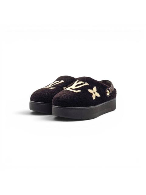 Louis Vuitton Aspen Platform Closed Mule Clogs Shearling 1AITGR EU 38 US 8