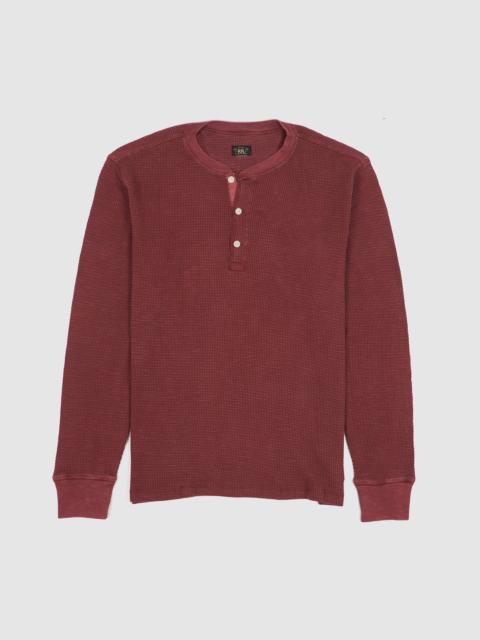 RRL by Ralph Lauren Double RL Long Sleeve Waffle Henley Shirt