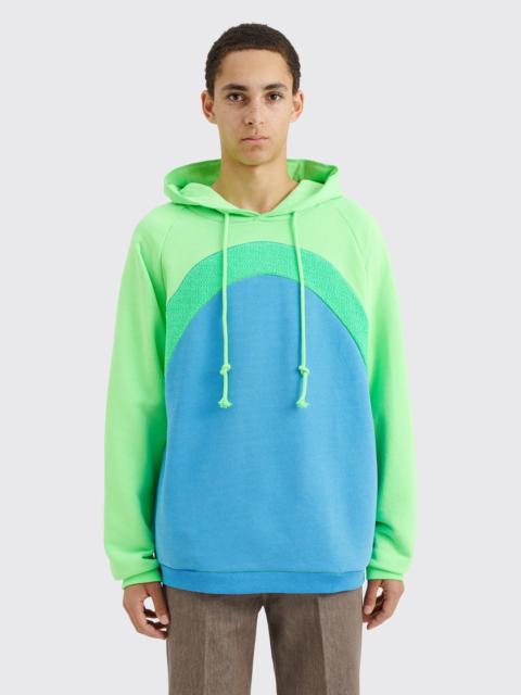 ERL ERL RAINBOW KNIT HOODIE BLUE