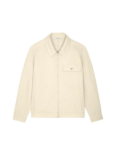 PANGAIA Mens DNA Cotton Linen Harrington Jacket - Travertine Beige