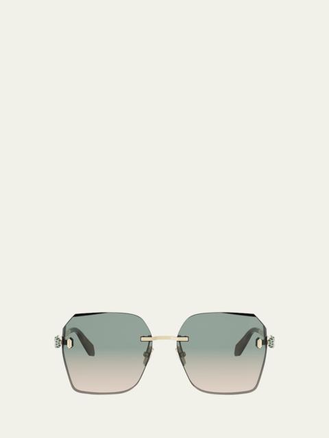 BVLGARI Serpenti Forever Metal Square Sunglasses