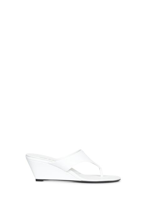 Prada Prada Calzature Women White Patent Leather Thong Sandals