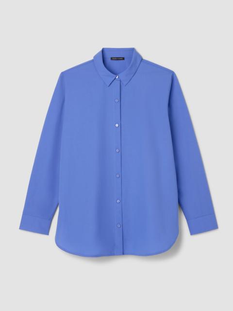 EILEEN FISHER Organic Cotton Poplin Classic Collar Shirt