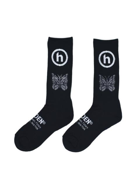 NEEDLES Hidden NY Needles Logo Knit Socks Black