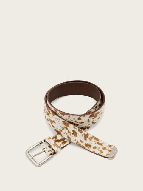 ALLSAINTS ASH HAIR CALF LEATHER BELT
