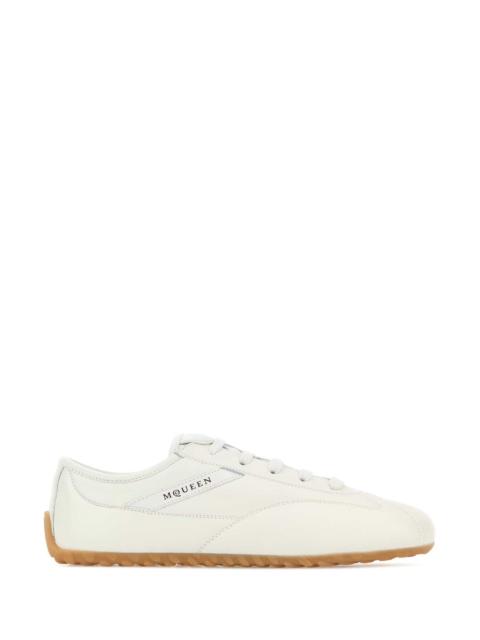 Alexander McQueen Alexander Mcqueen Women Ivory Leather Boxe Sneakers