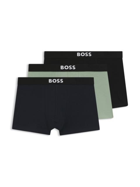 BOSS THREE-PACK OF STRETCH-COTTON TRUNKS