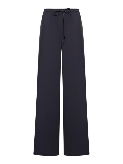 Max Mara Max Mara Women Wide Trousers In Washed Silk