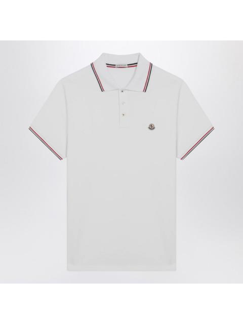 Moncler Moncler White Short-Sleeve Polo Shirt Men