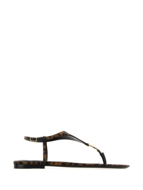 SAINT LAURENT Saint Laurent Women Printed Fabric Cassandra Sandals